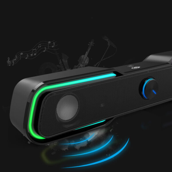 Multimedia Wired Rgb Luminous Subwoofer Computer Notebook Audio Box - Image 5