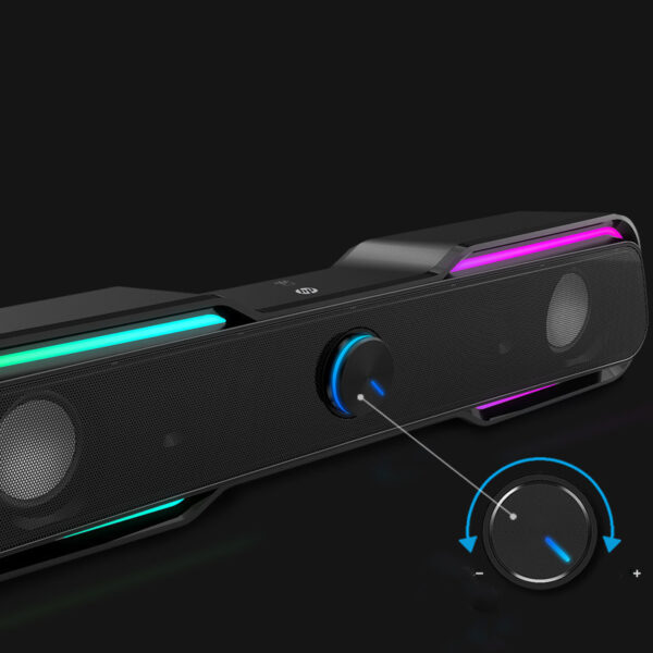 Multimedia Wired Rgb Luminous Subwoofer Computer Notebook Audio Box - Image 4